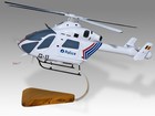 McDonnell Douglas MD900 Belgian Police Mahogany Wood Handmade Helicopter Model