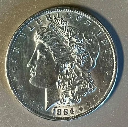 1884-O Morgan Silver Dollar AU, Lot -137