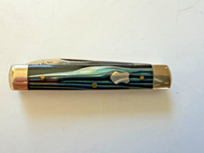 1982-1994 FRANK BUSTER CELEBRATED CUTLERY TEMPTATION ETCH BLUE SILVER CELLULOID