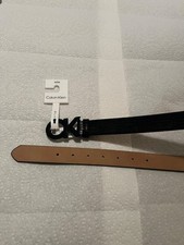 Classic Black Monogram Calvin Klein Women  s Belt Size Medium