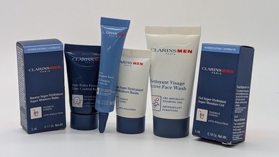 Set of 6 - Clarins Men Skincare Products Travel-Friendly Lightweight - NWOB