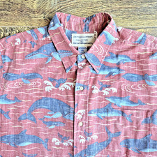 Reyn Spooner Dietrich Varez Collection Dolphin Wave Hawaii Shirt Short Sleeve XL