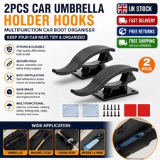 2 Pcs Car Umbrella Holder, Multifunctional Car Boot Organiser Storage Hooks