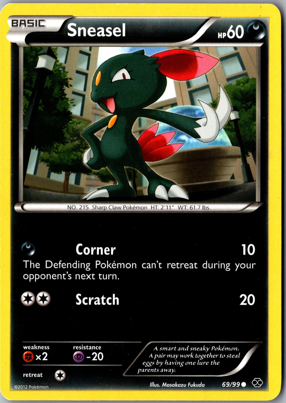 Sneasel 69/99 Common Next Destinies Lightly Played Pokemon Card TCG Single
