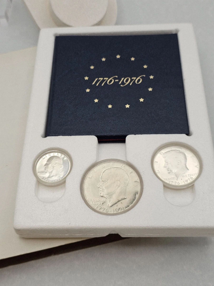 アメリカ合衆国 旧貨幣セット 1976 1976 Bicentennial U.S. Coins JFK Half/IKE Dollar/Quarter 3 Coin Set