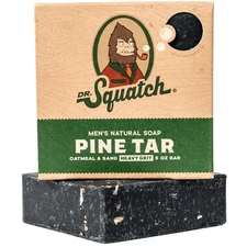Dr. Squatch Pine Tar Bar Soap for Men - All Natural Heavy Grit 5 oz