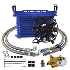 13 Row 10an Thermostatic Engine Oil Cooler Wcooling Fan Mount Bracket Kit 13 Row 10an Thermostatic Engine Oil Cooler Wcooling Fan Mount Bracket Kit