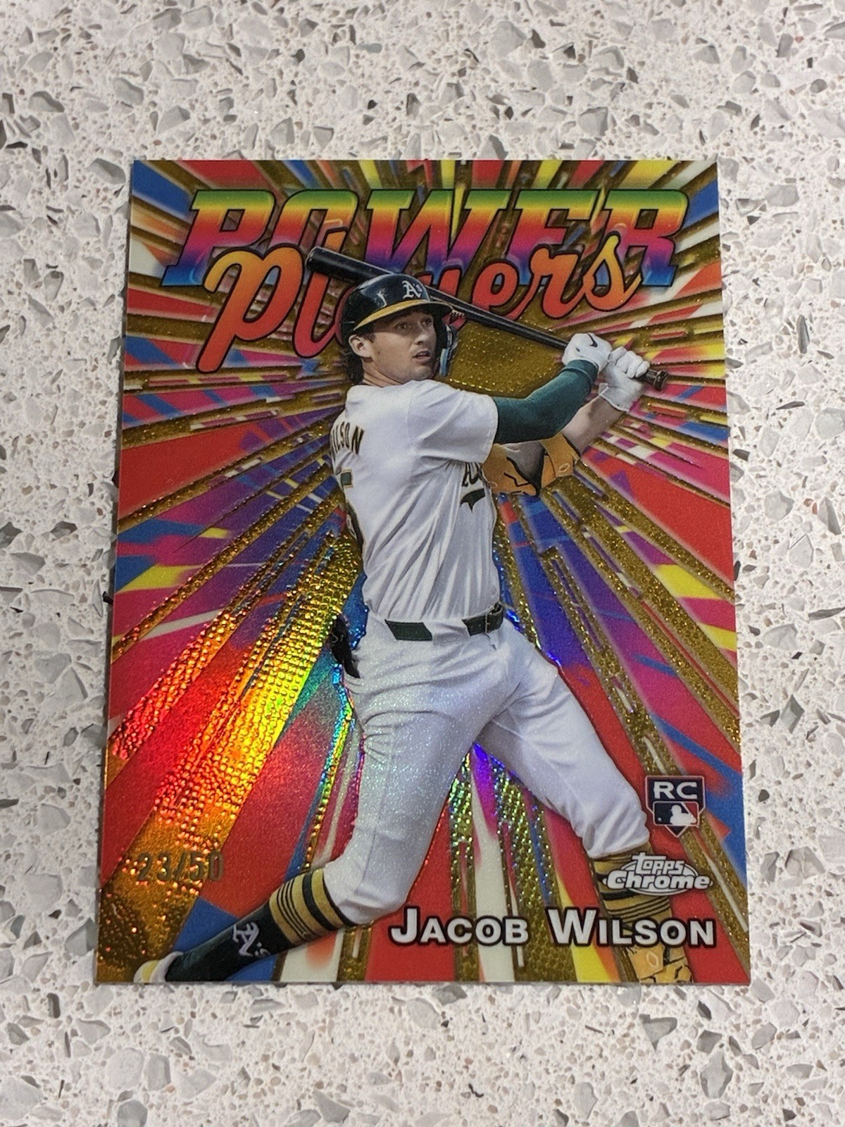 2025 Topps Chrome Power Players Jacob Wilson #PP-22 Gold Refractor /50 (RC)