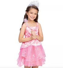 Wicked Glinda Costume Crown Wand Tiara Dress Up Girls 4 5 6 6X Pink NWT Crown