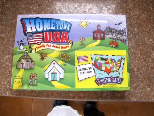 2002 Hometown USA Clark South Dakota Family Board Game New Sealed 2-8 Players