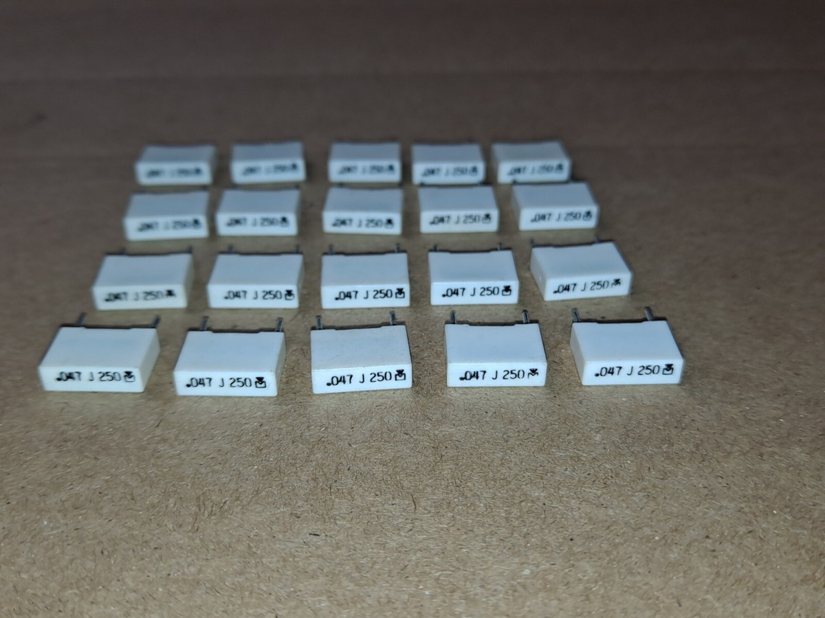 NEW LOT (40) Arcotronics R60474K250 Box Capacitor .047 J 250 NEW LOT (40) Arcotronics R60474K250 Box Capacitor .047 J 250
