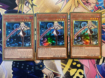 YuGiOh Maximum Gold El Dorado Sky Striker Ace - Raye MGED-EN017 Playset (x3) NM