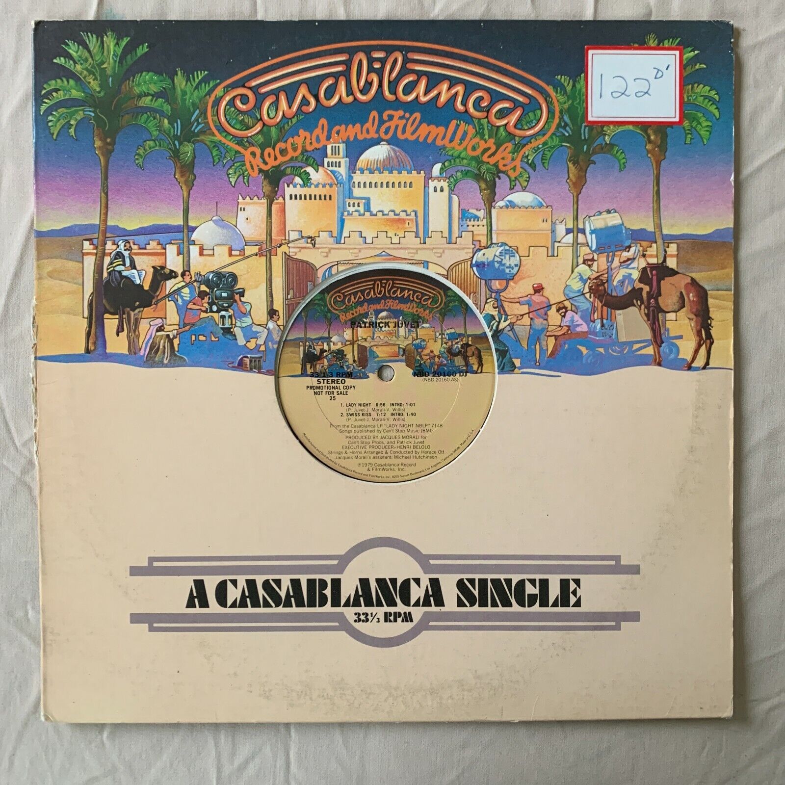 PATRICK JUVET Lady Night 1979 Promo 12" Maxi-Single Casablanca NBD 20160 DJ VG+
