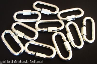 10 GOLIATH INDUSTRIAL QUICK LINK 7/16'' 2800lb STRENGTH QL716 SAFETY TOW CHAIN