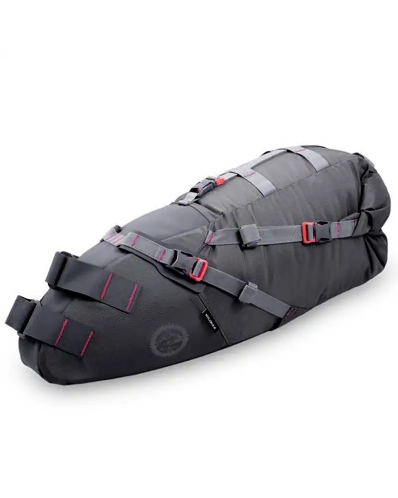 Acepac Saddle Bag Borsa Sottosella Volume Variabile 8/16 Litri, Grigio