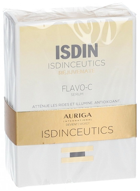 Sérum Flavo-C Isdin soin bouclier urbain éclat du visage au quotidien 15 ml