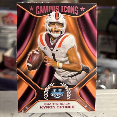 2024 Bowman 1st U Kyron Drones RARE Chrome Campus Icons Rookie RC SP   MINT