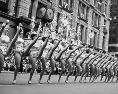 Vintage 8x10 photo The Rockettes at Macy's Thanksgiving Day Parade, NYC.