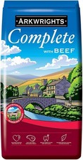 Arkwrights Complete with Beef Dry Dog Food 15kg - Dry Dog Biscuits 1.17 per kilo