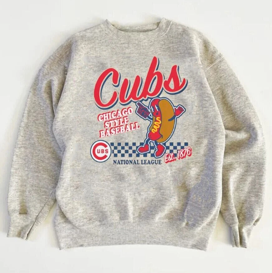 Sudadera de cuello redondo estilo Cachorros de béisbol estilo Chicago Cubs Hot Dog de colección HN0512 Foto 2 de 2