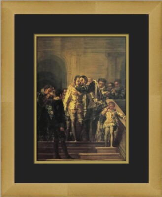 Francisco De Goya San Francisco De Borja Taking Leave Custom Framed Print