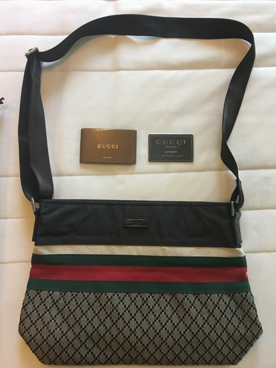 Gucci Diamante Nylon Messenger Bag 270410 – Brown/Green/Red/Cream