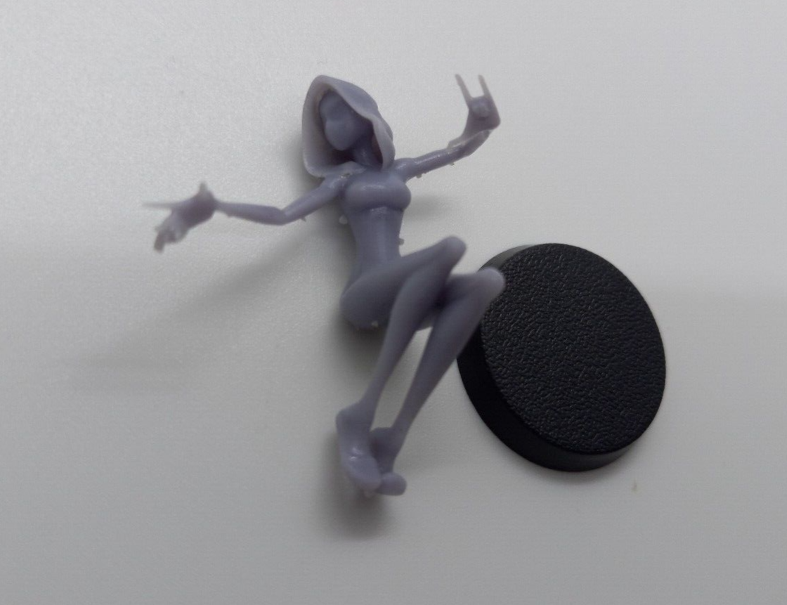 Sci Fi Gwen Midswing 3D Printed Resin Model Cyberpunk Spidergirl Roleplaying