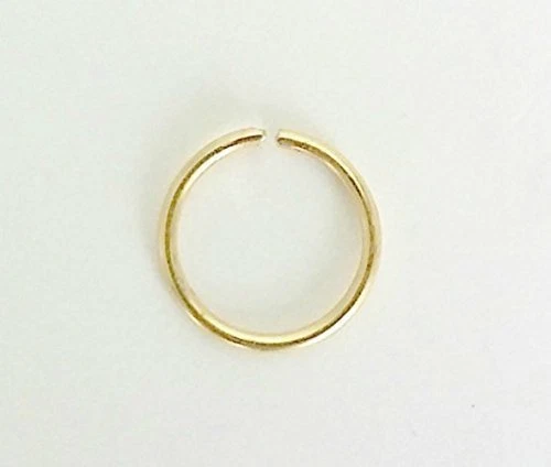 Nose Hoop Ring Tiny Thin 14k Gold Filled 24 Gauge 6mm 7mm 8mm 9mm 10mm 24g - Image 2 of 2