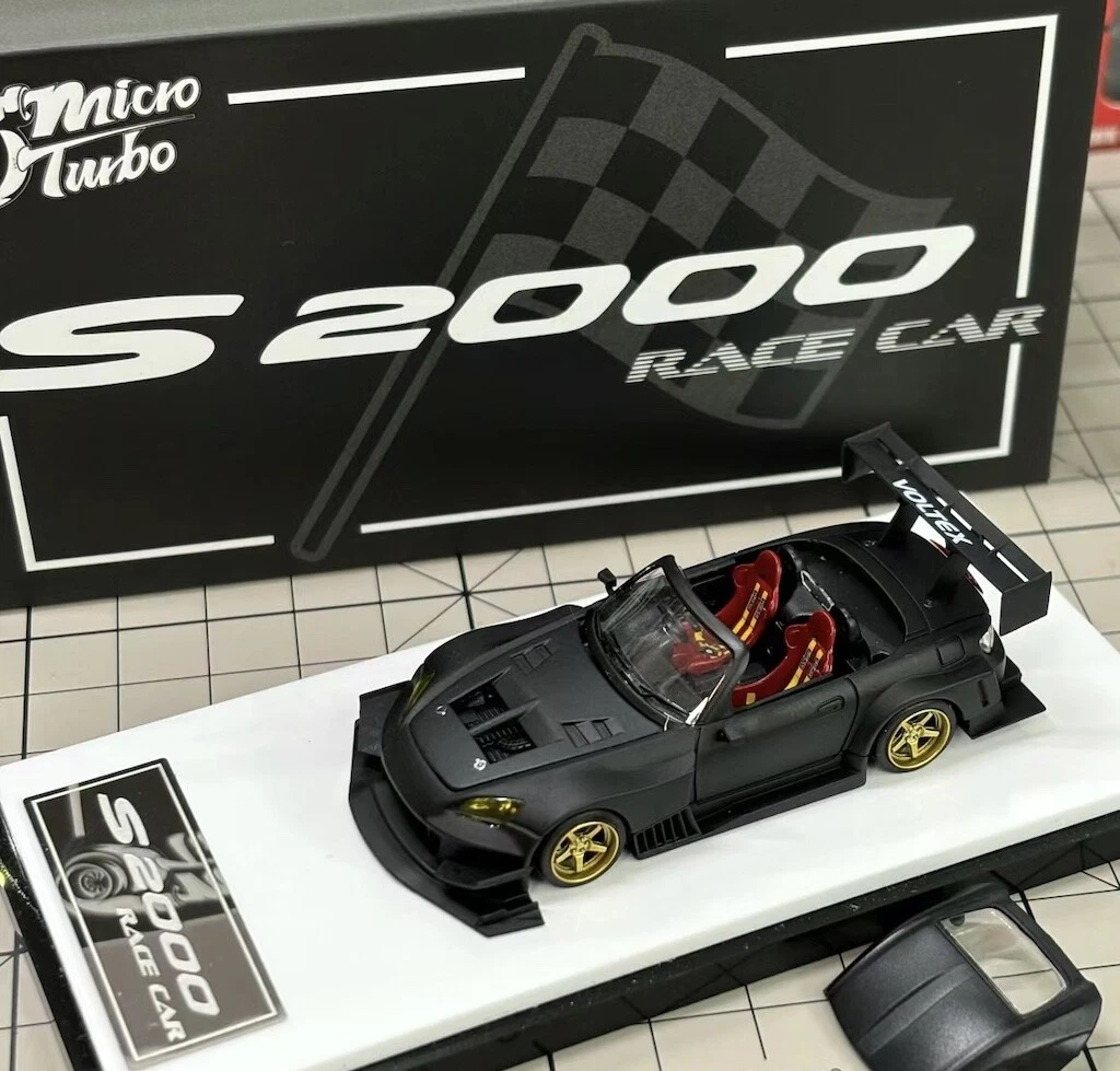 MT 1:64 JDM Black S2000 AP1 JS Racing Sports Model Diecast
