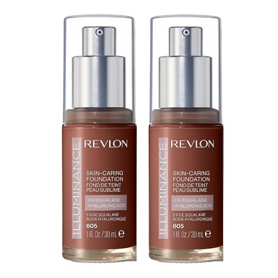 2-Pack  -  Revlon Illuminance Skin-Caring Liquid Foundation, 605 Mahogany