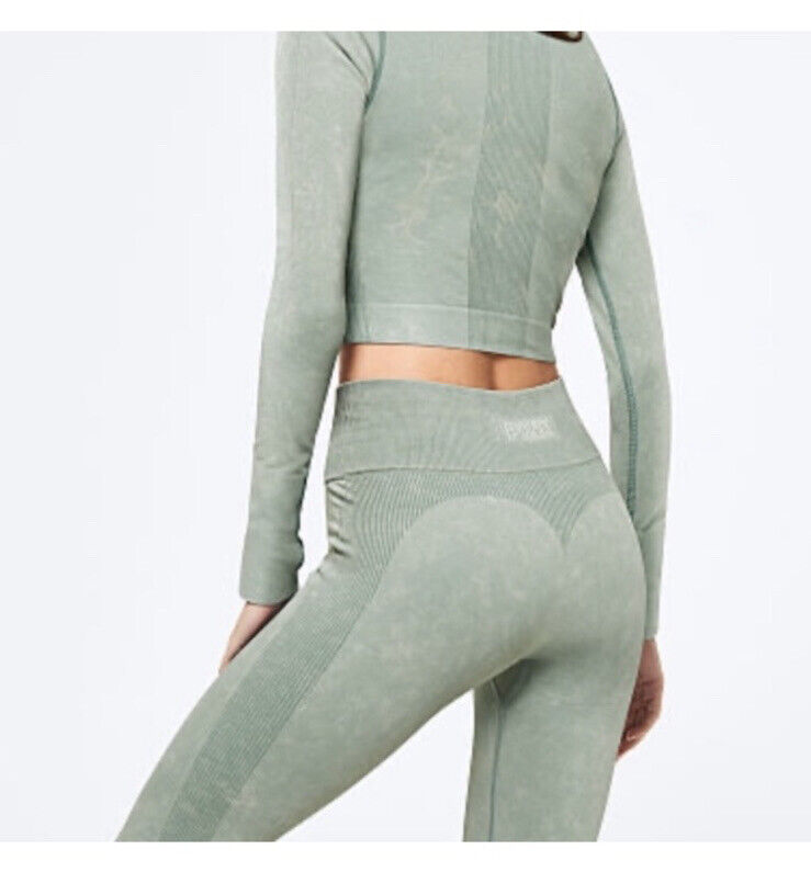PINK Victoria Secret Seamless Leggings Mint Green… - image 1