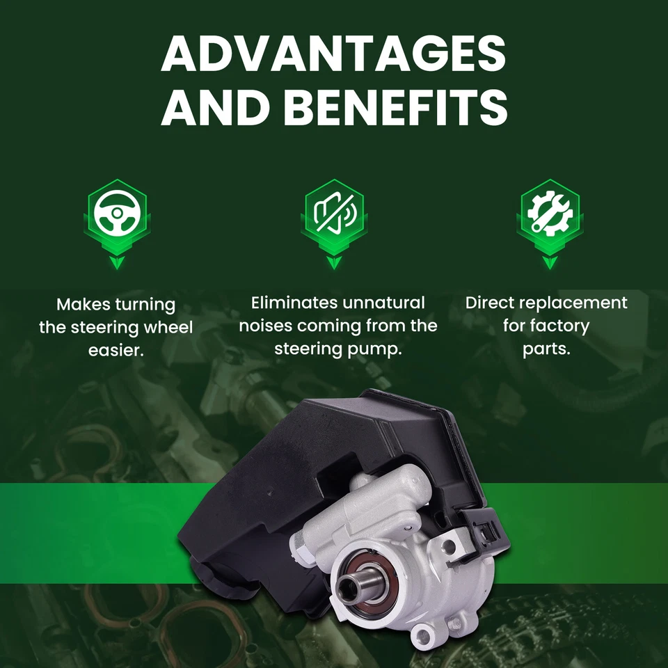 Bomba de dirección asistida apta para 96-01 Jeep Cherokee 97-03 Jeep TJ Wrangler 4,0 L 20-38771 Foto 4 de 4