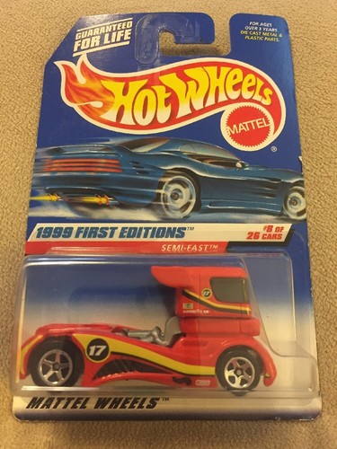 HOT WHEELS 1999 FIRMES EDITIONS SEMI-RAPIDE #8 DE 26 ROUGE/JAUNE #914