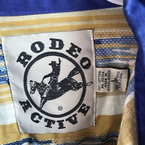 Rodeo Active Western Vintage Mens Shirt Size L - Picture 4 of 7