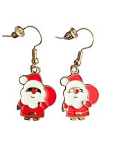 Alloy Christmas Themed Dangle Earrings - New - Santa Claus