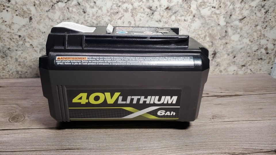 Ryobi OP40602VNM 40V 6Ah Lithium Battery Fuel Guage High Capacity /FOR