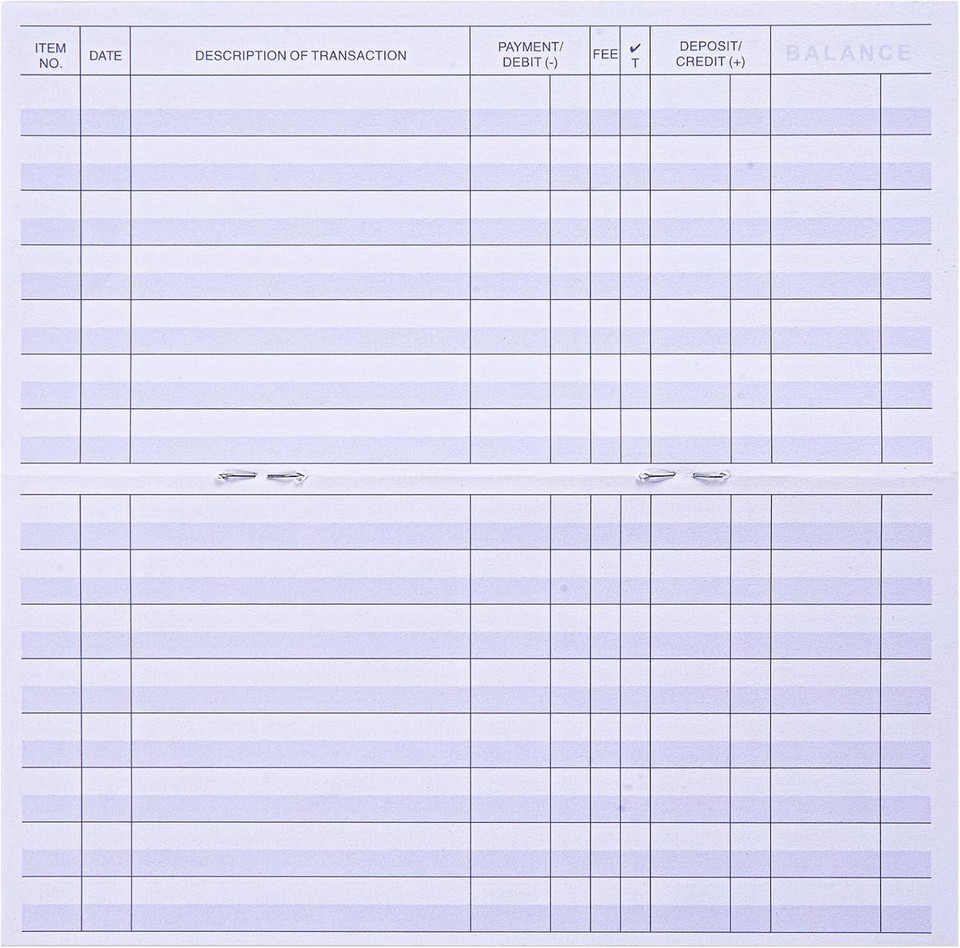 Nice Register. Simple 24 PCS Check Registers for Personal Checkbook, Easy to Read Checkbook ...