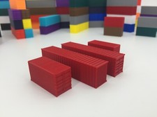4 - SHIPPING CONTAINERS  2 20' and 2 40' Containers - N Scale 1:160 DEEP RED