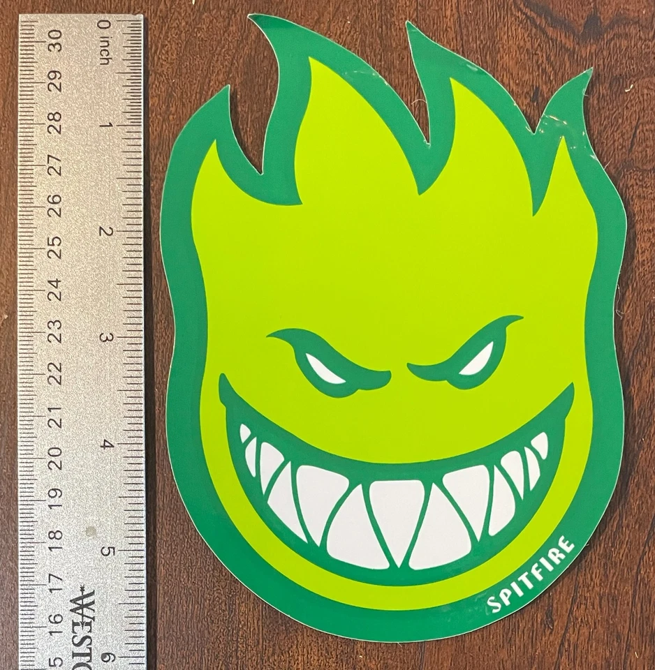 Spitfire Bighead Sticker 6 in x 4.25 in Multicolor Classic Skateboard Decal