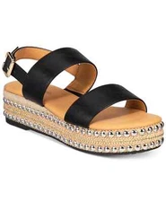 Seven Dials Berenice Espadrille Flatform Women's Sandal Black Size 11M