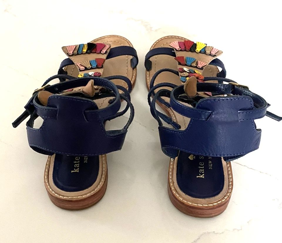 Kate Spade New York SPICE THINGS UP Camel Colorful Tassel Blue Women Size 6 M - Image 3 of 4