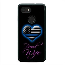 USA Flag Wife Police Thin Blue Line Phone Case Cover For Google Pixel 3 3XL 2XL