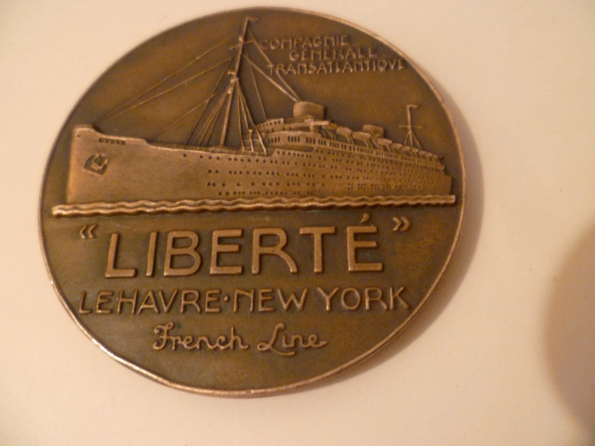 Médaille Inauguration Du Paquebot L'Atlantique 1931 - Bronze Par Bazor - Diamètre 68 Mm