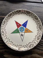 Order Of The Eastern Star Masonic 9.25” Plate (Ebrink) (USA)