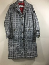 ALP N ROCK  LONG PLAID TRENCH COAT SZ S    NW...