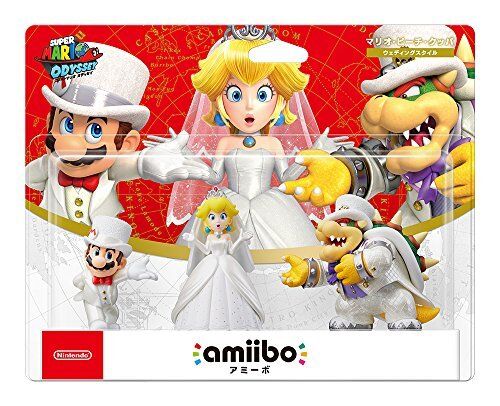 Nintendo amiibo Super Mario Odyssey Triple Wedding Set MARIO / PEACH /  BOWSER