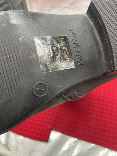 JOURNEE Damenstiefel grau Kalbsleder mandelförmige Zehenpartie gestapelter Absatz Reißverschluss 7 - Bild 6 von 6