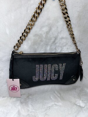 Juicy Couture 新品 NWT Juicy By Juicy Couture Glitzed Crystals Shoulder Bag