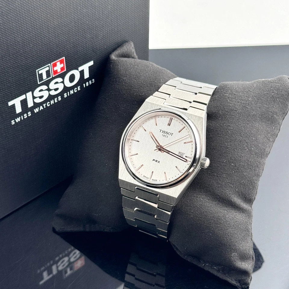 Tissot PRX Silver 40mm Quartz Stainless Steel Men's Watch T137.410.11.031.00 - Image 2 of 4