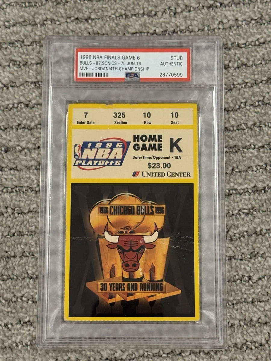 Basketball Chicago Bulls 1996 Vintage Sports Ticket Stubs for sale
